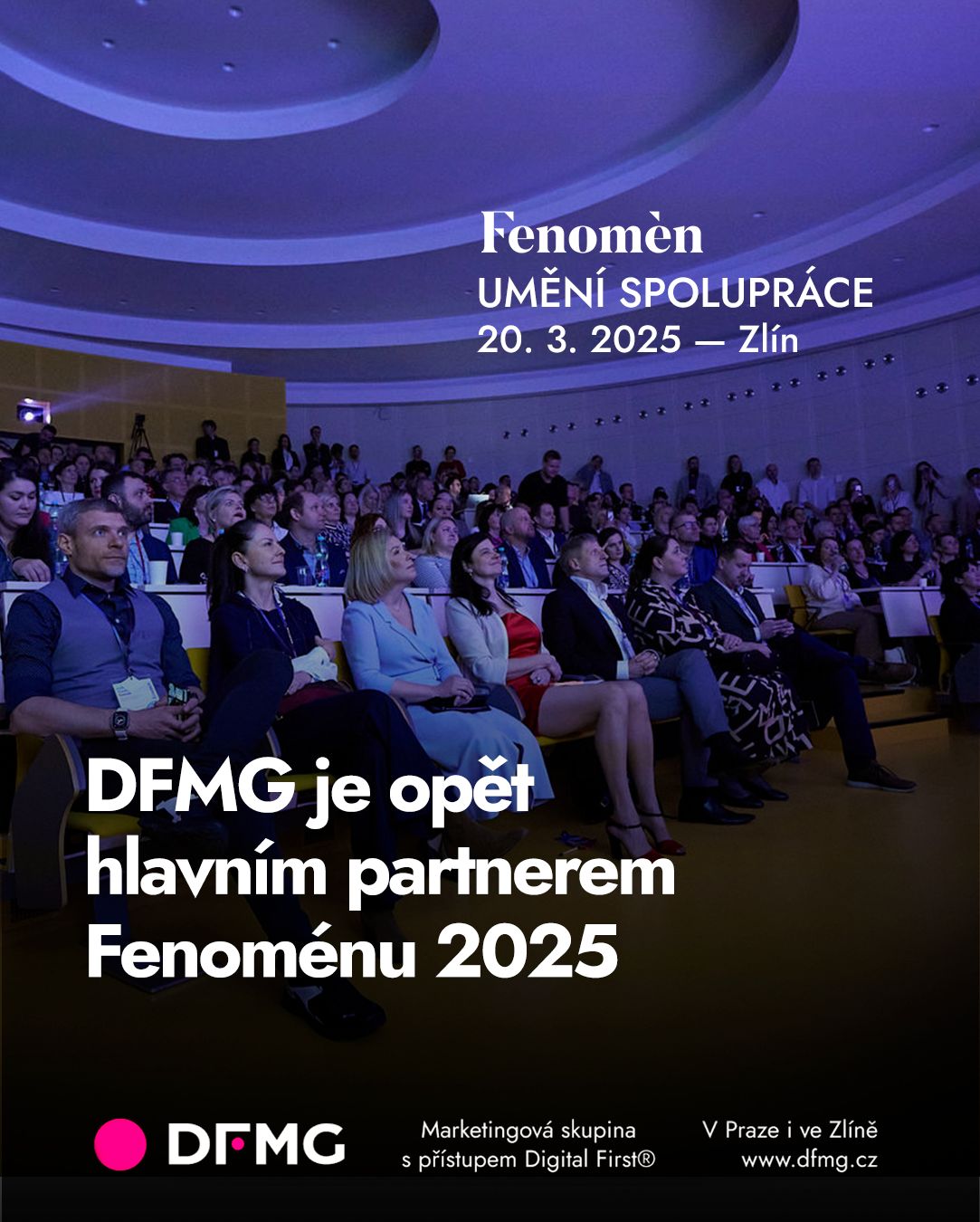 Jsme hrdým partnerem jedinečné konference Fenomén ve Zlíně, která propojuje byznys, inovace a umění spolupráce